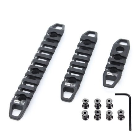 CNC Aluminum KeyMod to Picatinny Rail Adapter - 20mm Rail Section for Airsoft & Gel Blaster