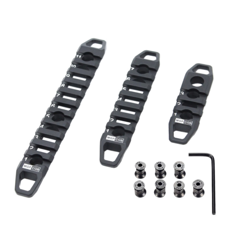 CNC Aluminum KeyMod to Picatinny Rail Adapter - 20mm Rail Section for Airsoft & Gel Blaster