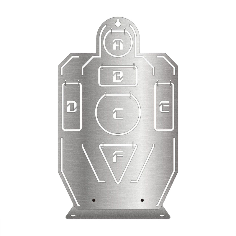 Professional IPSC / IDPA Style Metal Training Target - Adjustable Silhouette Stand System (Airsoft / Gel Blaster)