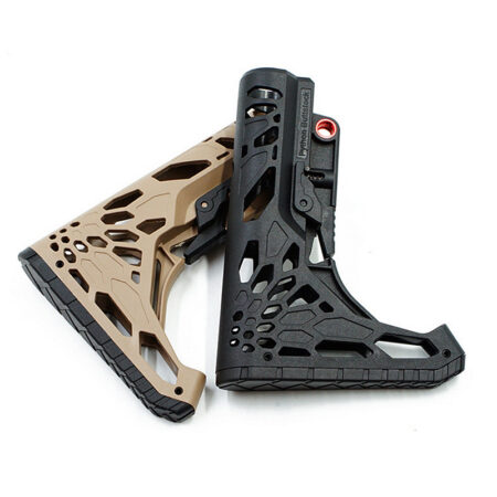 Python Style Lightweight Skeletonized Stock - Polymer Replica for Airsoft / Gel Blaster M4 (Non-Real Steel)
